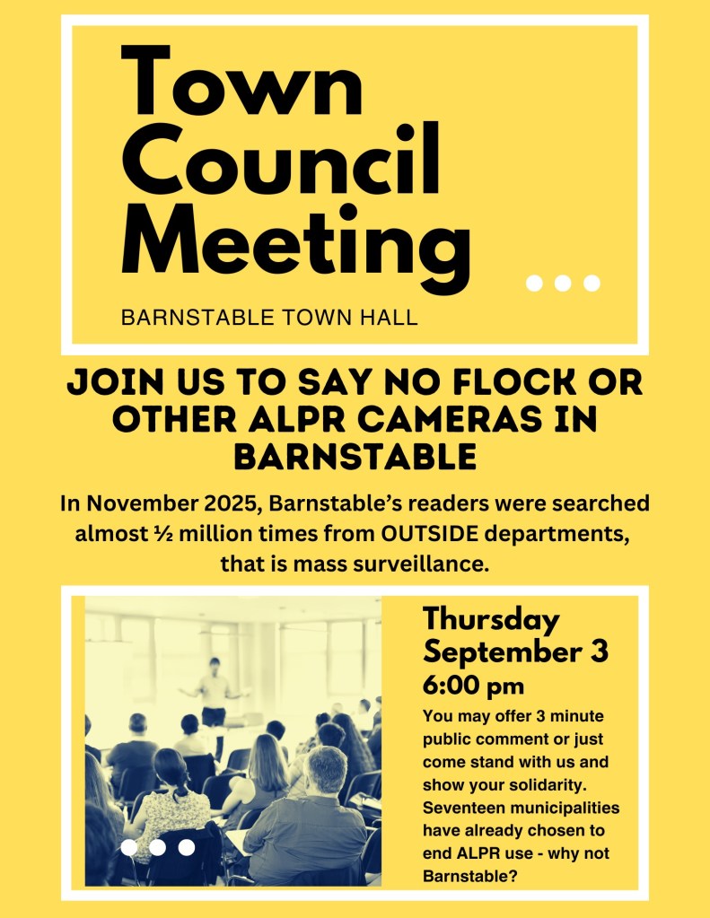Flyer for Town Council Meeting